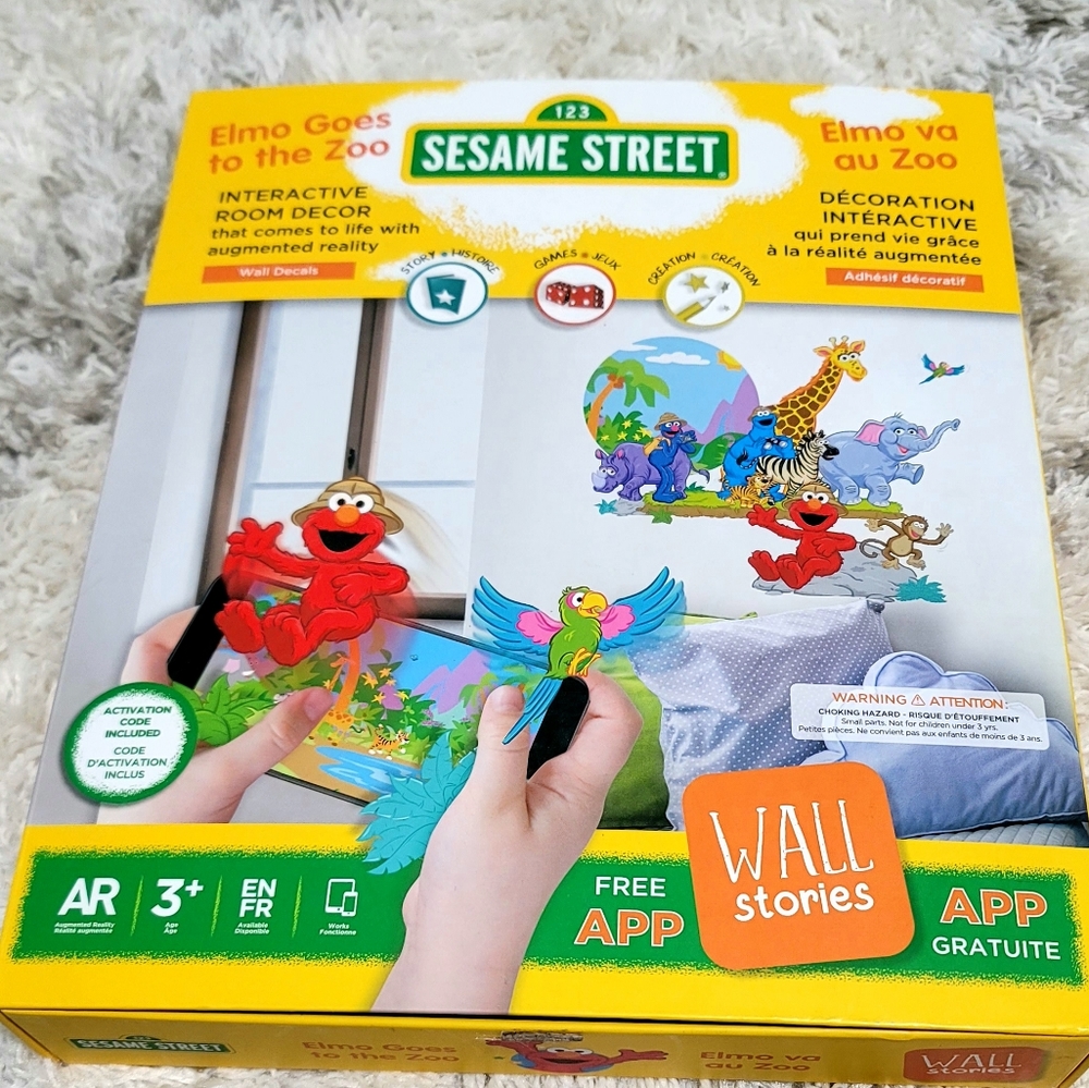 NEW Wall Stories Sesame Street App-Based Augmented Reality Wall Stickers - Kids